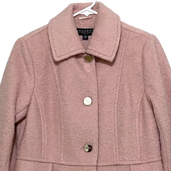 Laundry by Shelli Segal Womens Coat S Pink Classic Stylish Romantic Girly Blush - Picture 2 of 9